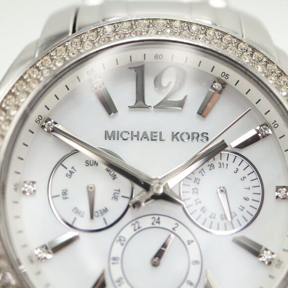 Michael Kors Cameron MOP Day Date 38mm Watch 6.25" Bracelet MK5690 w New Battery - Picture 6 of 13